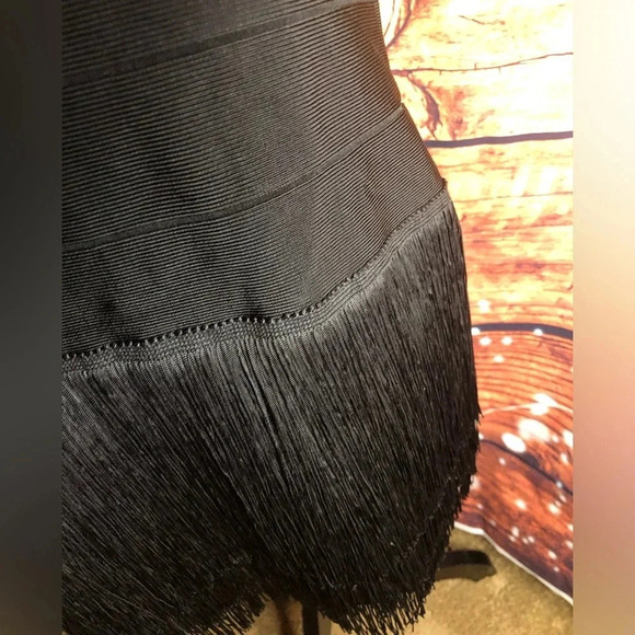 VENUS Black Bandage Fringe dress size 10 - Picture 5 of 14
